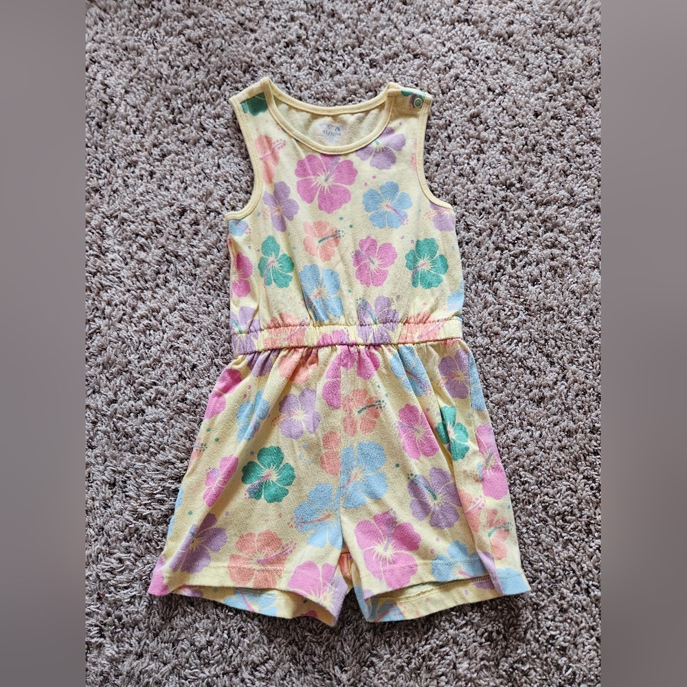 Floral Sleeveless Kids Romper